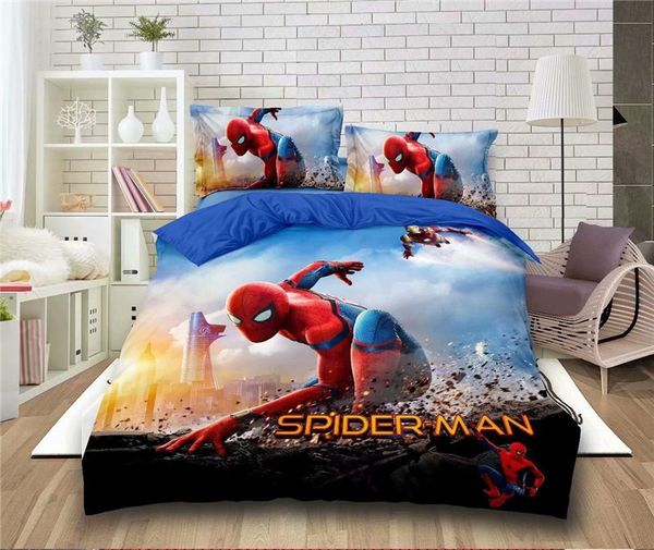 Bedding Set Iron Man Duvet Cover Set Children Boy Bed Bedding