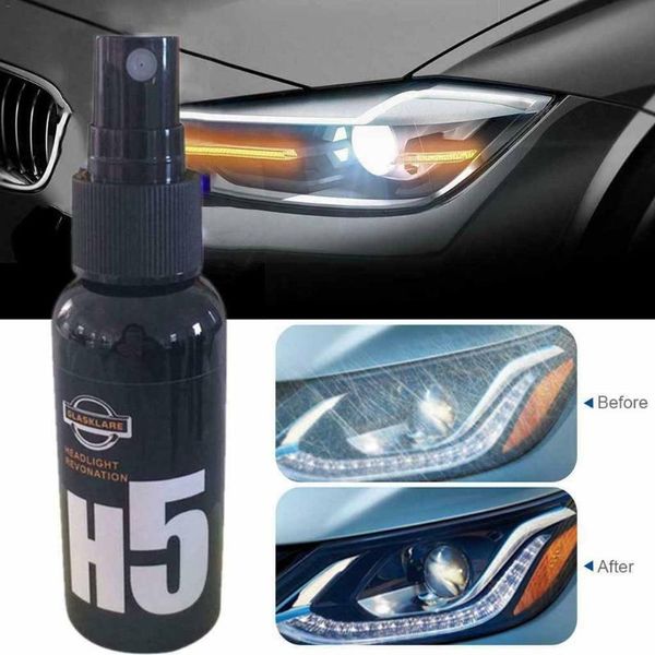 

50ml car headlight maintenance clean retreading agent spray polish repair fluid renovation repair oxidation cracking blurry 8x