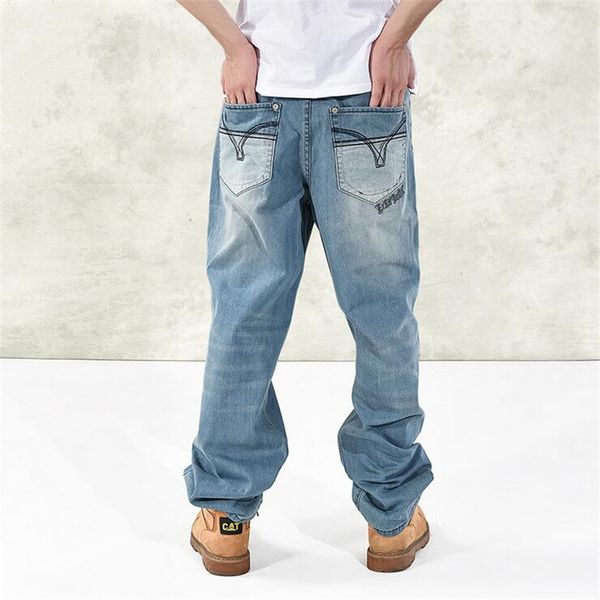 

ABOORUN Hip Hop Mens Baggy Jeans Classic Fashion Loose Denim Pants Z1183