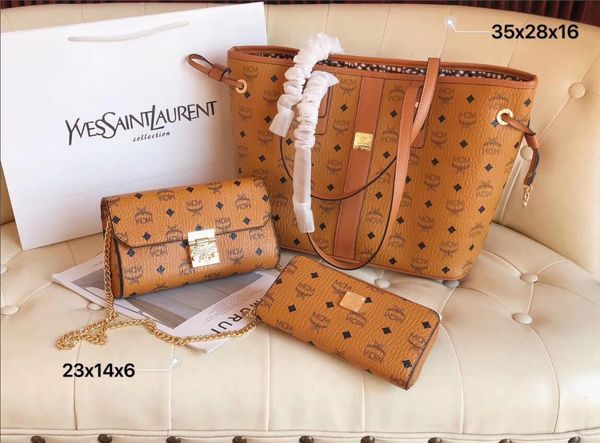 

three-piece designers handbag explosion models selling style real leather high leather quality luxury handbag handbag shoulder bag--4