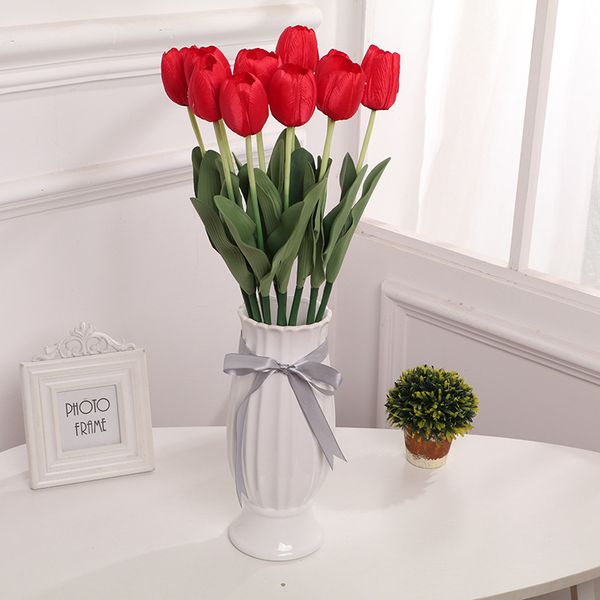 

6 pcs tulip flower bouquet living room bedroom flower decoration silk artificial decorative ornaments