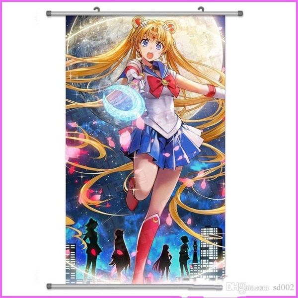 Grosshandel Comic Welle Sailor Moon Zeichnung Tuch Malerei Peripherie Hangen Bild Japanischen Anime Heisser Verkauf Gut Aussehende Mehrere Stile Student