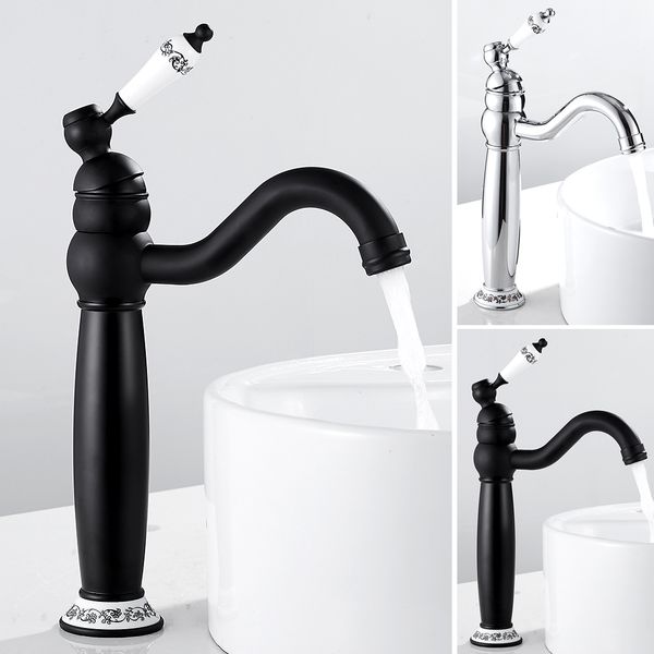 

bathroom basin sink mixer tap polished antique/black faucet waterfall faucet bathroom faucet