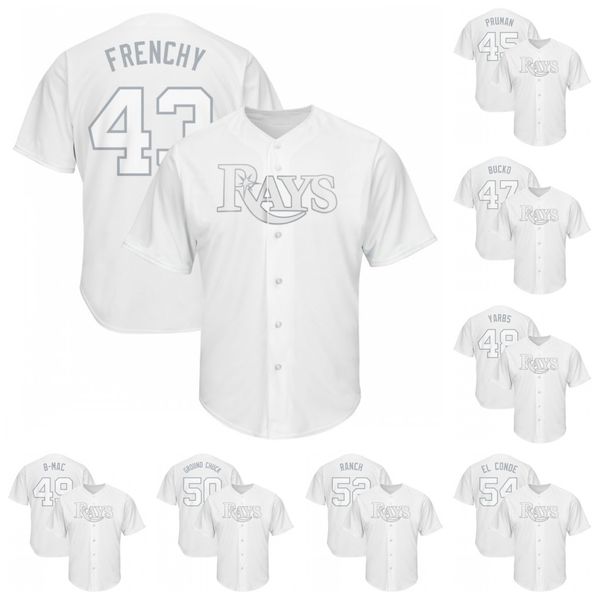 

43 Mike Brosseau FRENCHY Tampa Bay 2019 Players Weekend Rays Austin Pruitt PRUMAN Oliver Drake BUCKO Ryan Yarbrough YARBS McKay Jerseys
