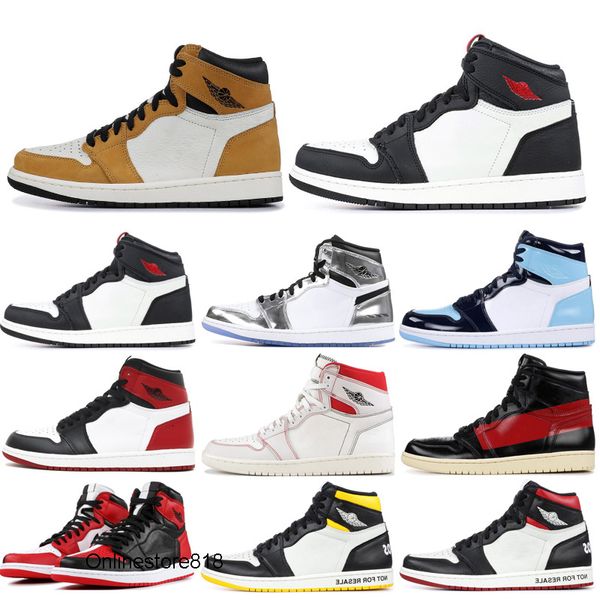 

new 1 1s basketball shoes men sneaker ying yang pack unc phantom pine green couture shadow bred black toe banned outdoors sports 7-13