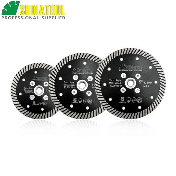 

shdiatool dia 4"/4.5"/5" diamond pressed narrow turbo blade with m14 thread cutting disc for granite marble concrete masonry