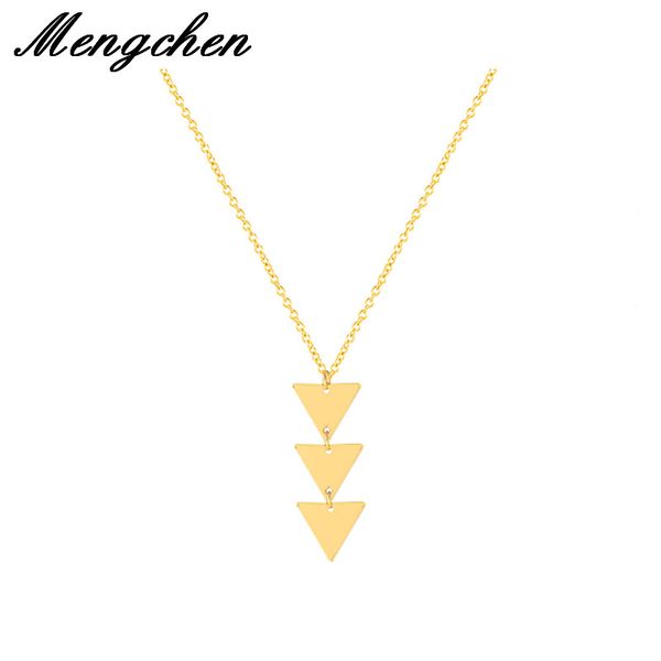 

bohemian new design multilayer alloy geometric goth triangle gold silver color chocker pendant long necklace for women, Golden;silver