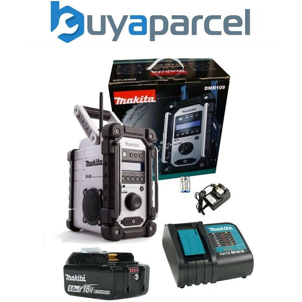 

Makita dmr109w dab 10 8v 18v white li ion job ite radio 5ah battery charger