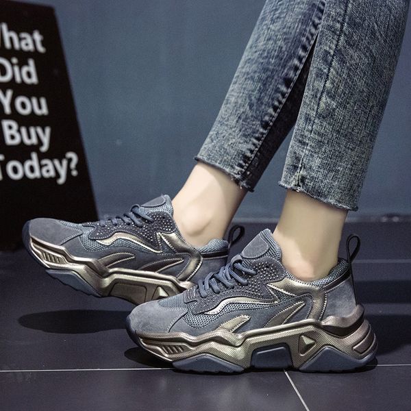 

new women sneakers chunky platform leisure vulcanize shoes designer old dad female fashion sneaker walking ladies running shoes