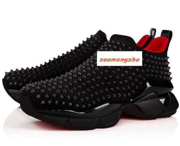 

red famous brand shoes nail socks nail sports shoes red bottom men's and women's nail training shoes donna size35-46mc, Black