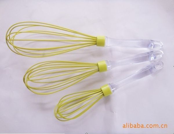 

silica gel transparent handle 10 inch round handle whisk manual operation the stirring rod kitchen tool cream stir and face organ