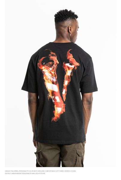 

мужская рубашка дизайнер новый европейский и американский бренд моды печать творческого хлопка свободно подходят для мужчин и женщин с корот, White;black