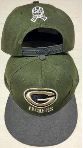

New Brand Cap Hip Hop Green Bay hat strapback men women Baseball Caps Snapback Solid Cotton European American Salute To Service hats