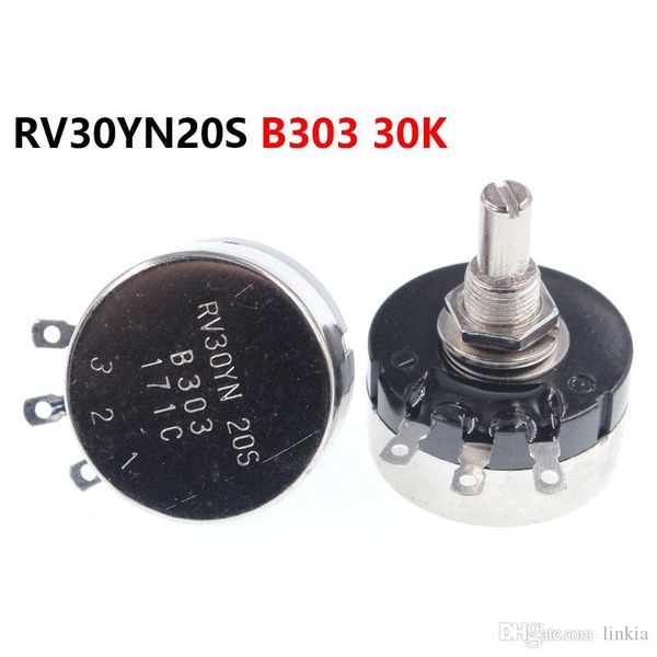 

single turn carbon film potentiometer rv30yn20s b303 30k 3w adjustable resistor
