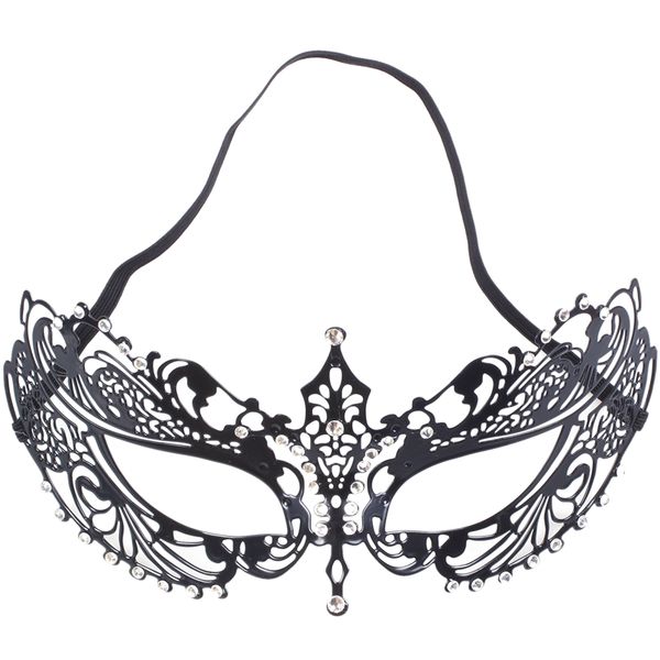 

venetian style laser cut metal filigree masquerade party mask diamante