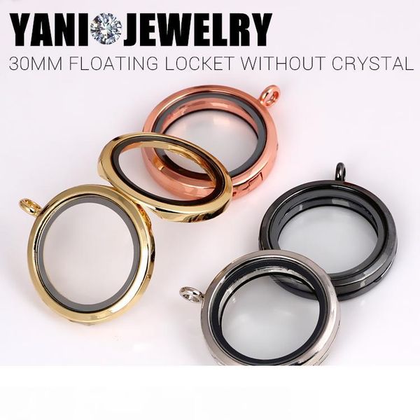 

30mm round magnet magnetic p memory glass living floating locket pendant mx190730, Silver