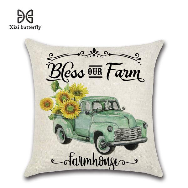 

special for new farm sunflower pillow cover thanksgiving autumn harvest theme home style popular style fashion home decoration cartoon