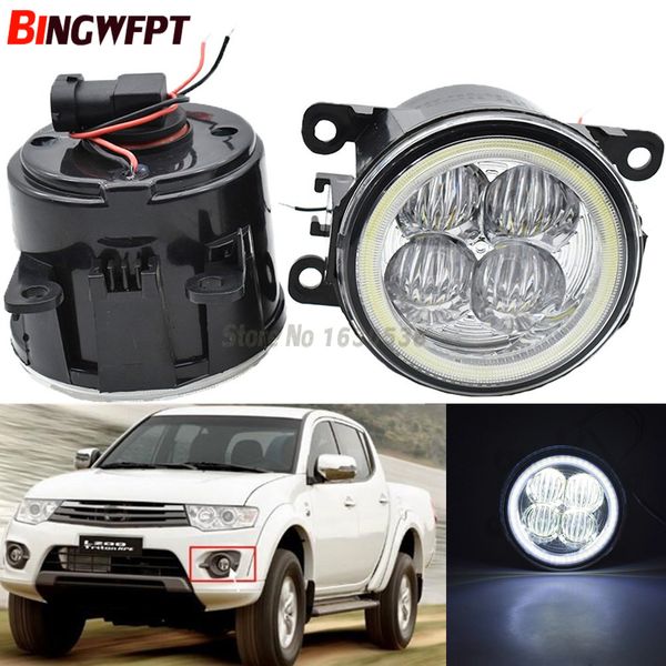 

2x angel eyes супер яркий белый синий свет противотуманные фары противотуманные фары для mitsubishi pajero sport / montero sport / nativa