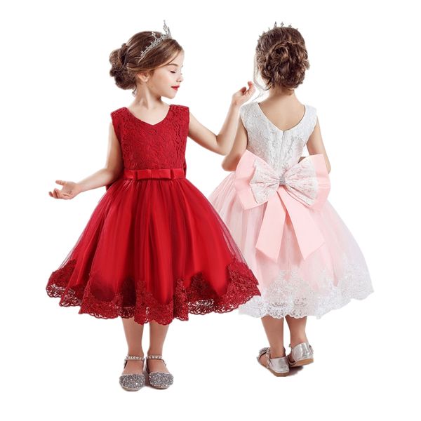 

cute baby girl dress new year red christmas party dress elegant princess wedding birthday toddler girls ball gowns, Red;yellow