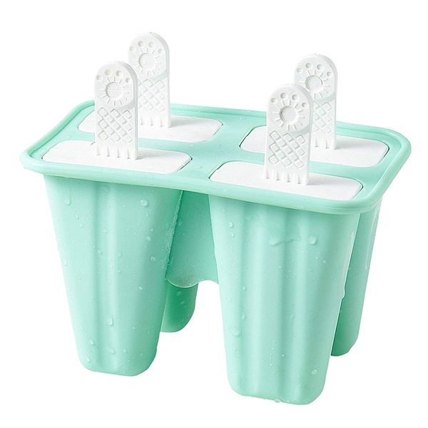

Popsicle Molds 4 Pieces Silicone Ice Molds Bpa Free Popsicle Mold Reusable Easy Release Ice Maker