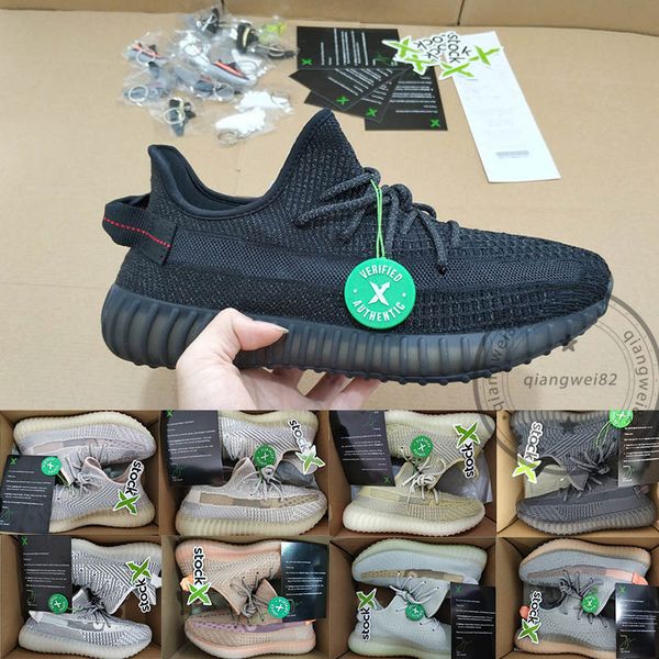 

kanye west black all reflective running shoes women mens trainers antlia synth lundmark static reflective sport designer sneakers size 36-48, White;red