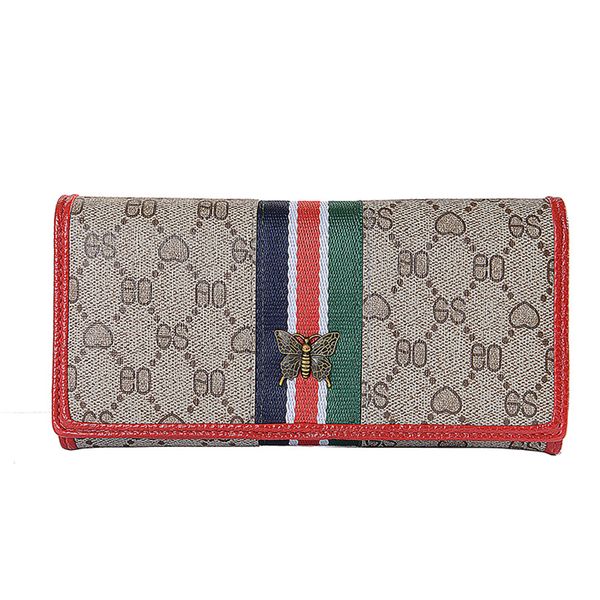 

designer wallet luxury designer women wallets luxury long purse leather good match large capacity fashion multifunctio 3, Red;black