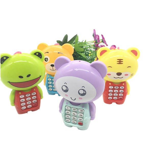 

novelty cartoon model kids phone toy children telephone talking toys parenting game electric mobile props christmas gift