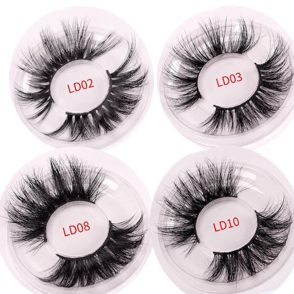 

ell extra long 25mm lashes 3d mink 100% cruelty handmade eyelashes false professional make up tools