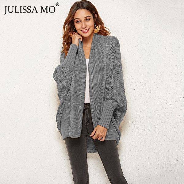 

julissa mo solid knitted open stitch trench women autumn winter bat sleeved warm cardigans coat casual loose sweater coats, Tan;black