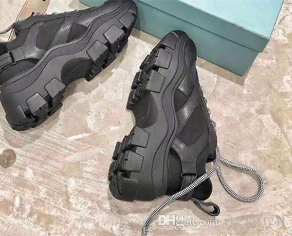 

paris fashion weeks stars with pairs of paris nightlight matching color mens womens platform shoes old dad shoes patchwork mesh sneakers c02, Black