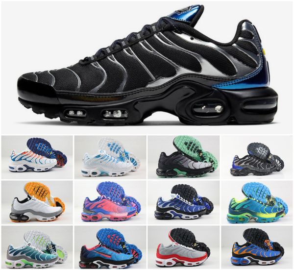 

2020 tn plus se running shoes mens white black hyper psychic blue deluxe 3d glasses breathable fashion sports sneakers trainers size 40-46