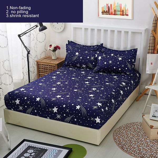 

blue night sky printed series bedspreads bed supplies bedding fitted sheet mattress cover 120*200cm 150*200cm 180*200cm p20
