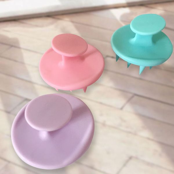 

dish brush silicone hair massager shampoo scalp bath shower clean brush