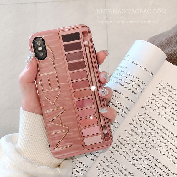 

Простой Чистый Красный Розовый Eyeshadow Tray чехол для телефона iPhone 11 про максимум 6 6s 7