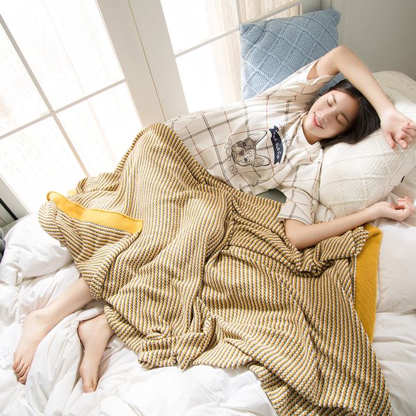 

full-cotton knitted blanket bed nap blanket shawl living room sofa throw thread for beds