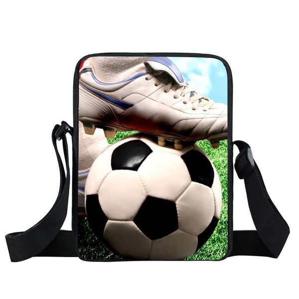 

footbally prints bag young men mini messenger bag boys soccerly school bags small bookbag kids crossbody travel bags gift