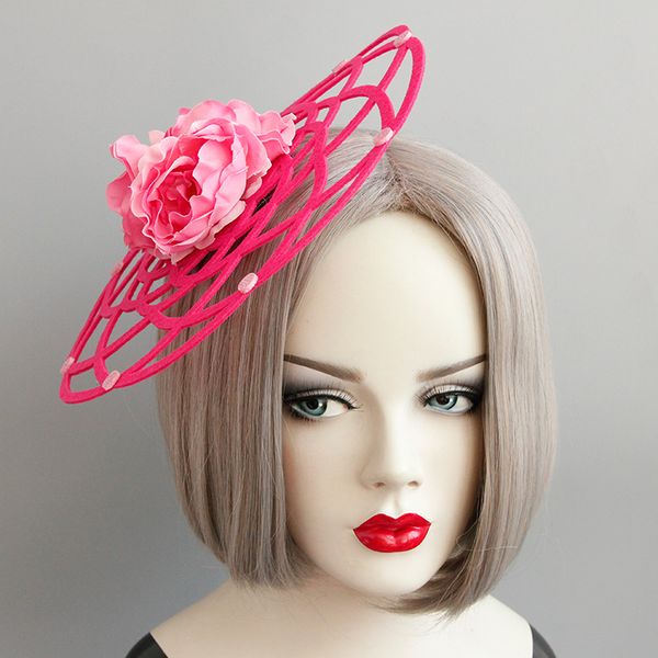 

rose red flower hat bar nightclub dj travel pgraphy stage costume makeup party collocation with hair accessories