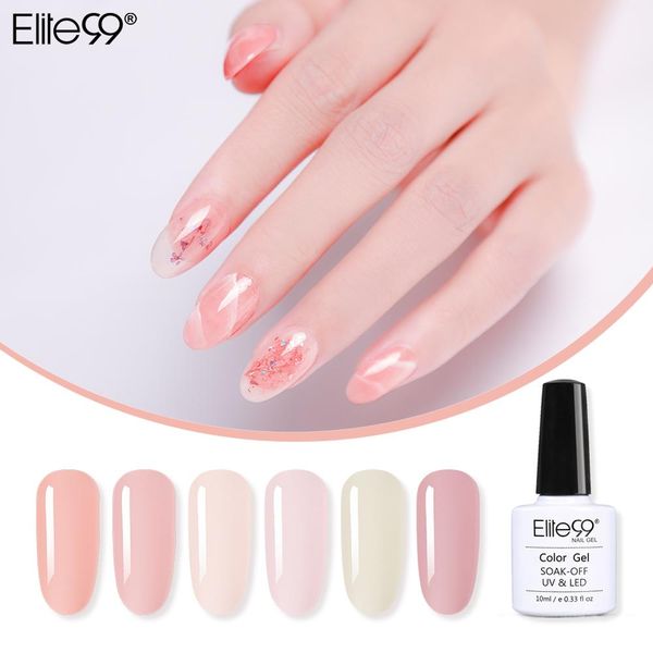 

elite99 french nude color gel nail polish vernis semi permanent uv nail gel lak primer soak off art varnish gelpolish, Red;pink