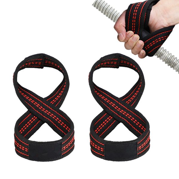 

weight benches figure 8 lifting straps deadlift wrist strap for pull-ups horizontal bar powerlifting gym fitness bodybuilding protection