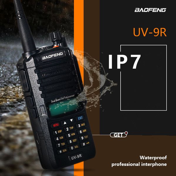 2020 Baofeng UV-9R 5W Walkie à prova d'água Talkie High Power CB Ham 10km Long Range UV9R Portátil Rádio Duas Vias para Caça