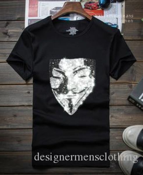 

drilling tees short sleeved shirts spiritual social guy clothes new arrival mens cotton tshirts luxury, White;black