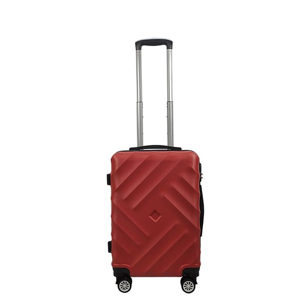 

new stylish red 4 spinner 360 degree trolley luggage suitcase