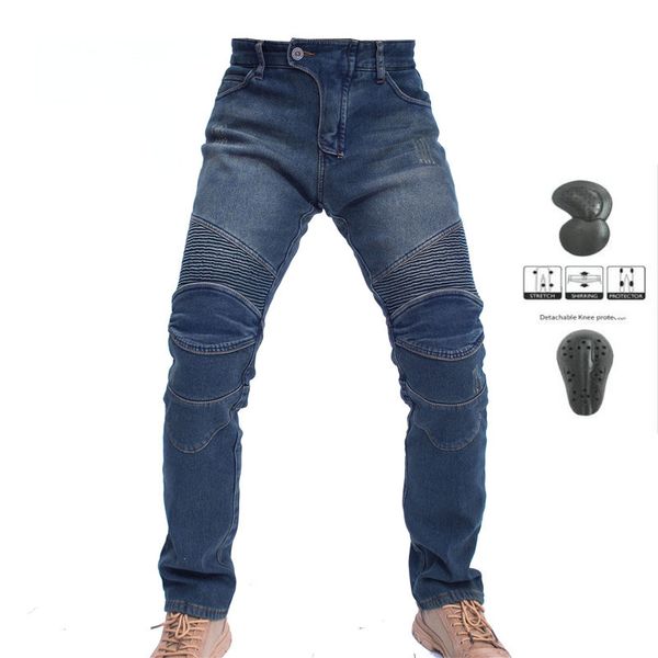 

no kominie moto pants plus velvet thick motorcycle rider racing jeans anti-fall winter pants with protective gear