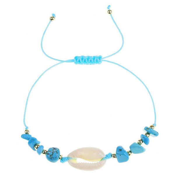 

горячие продажи нерегулярные камнеобрабатывающие turquoise shell браслеты для женщин аксессуары из бисера strand браслет браслеты подарка юв, Black