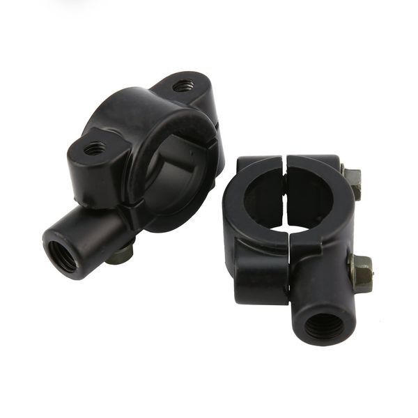 

2 pcs universal motorcycle black/chrome handlebar rearview mirror mount adapter holder clamp for yamaha 8mm/10mm