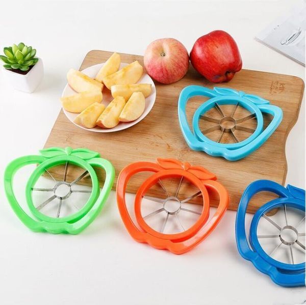 

kitchen fruit slicer easy cutter cut fruit knife cutter for apple pear thickening plastic handle cutter multi function fruit knife lxl859-1