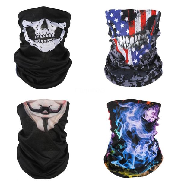 

tayl1 men seamless balaclava magic skull scarf neck buffs face mask ghost skull skeleton head bandana shield bandana headwear headband 3d#35, Blue;black