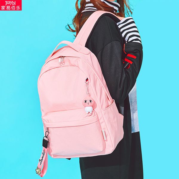 

middle school student schoolbag korean version of the campus female shoulder bag student solid color 2020 new backpack