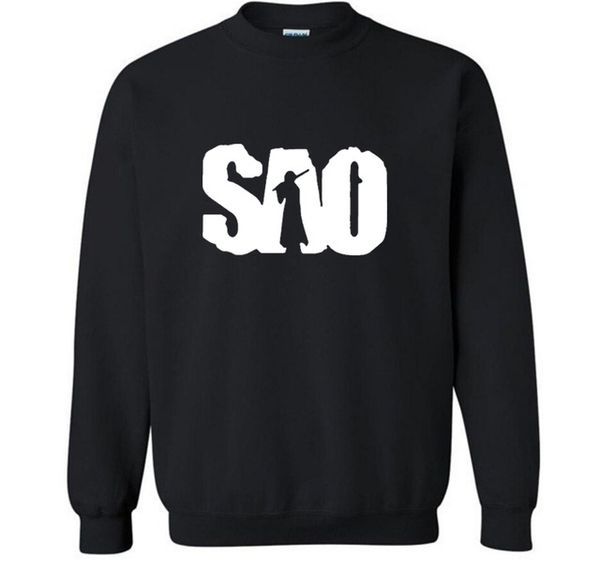 

sao sword art online кофты мода хлопок мужчины толстовки прохладный печатный флис пуловер толстовка хип хоп harajuku мужчины clothiny, Black;brown