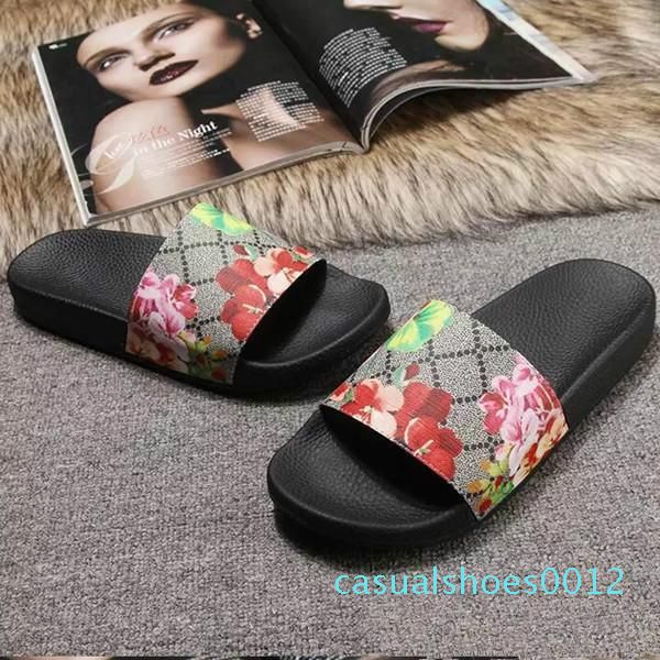 

men women slide sandals designer shoes luxury slide summer fashion wide flat slippery with thick sandals slipper flip flop c12 c12, Black